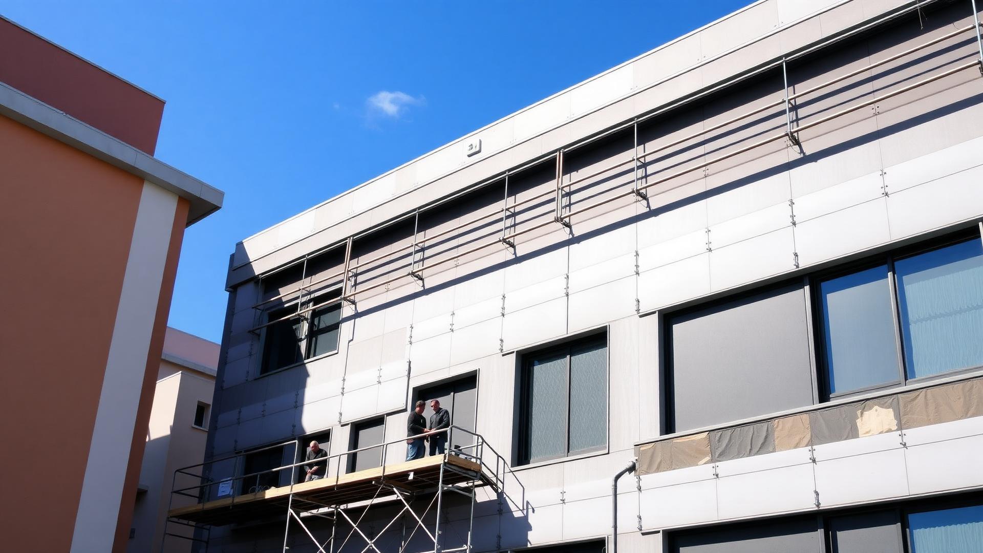 Rehabilitación de fachada de edificio terciario